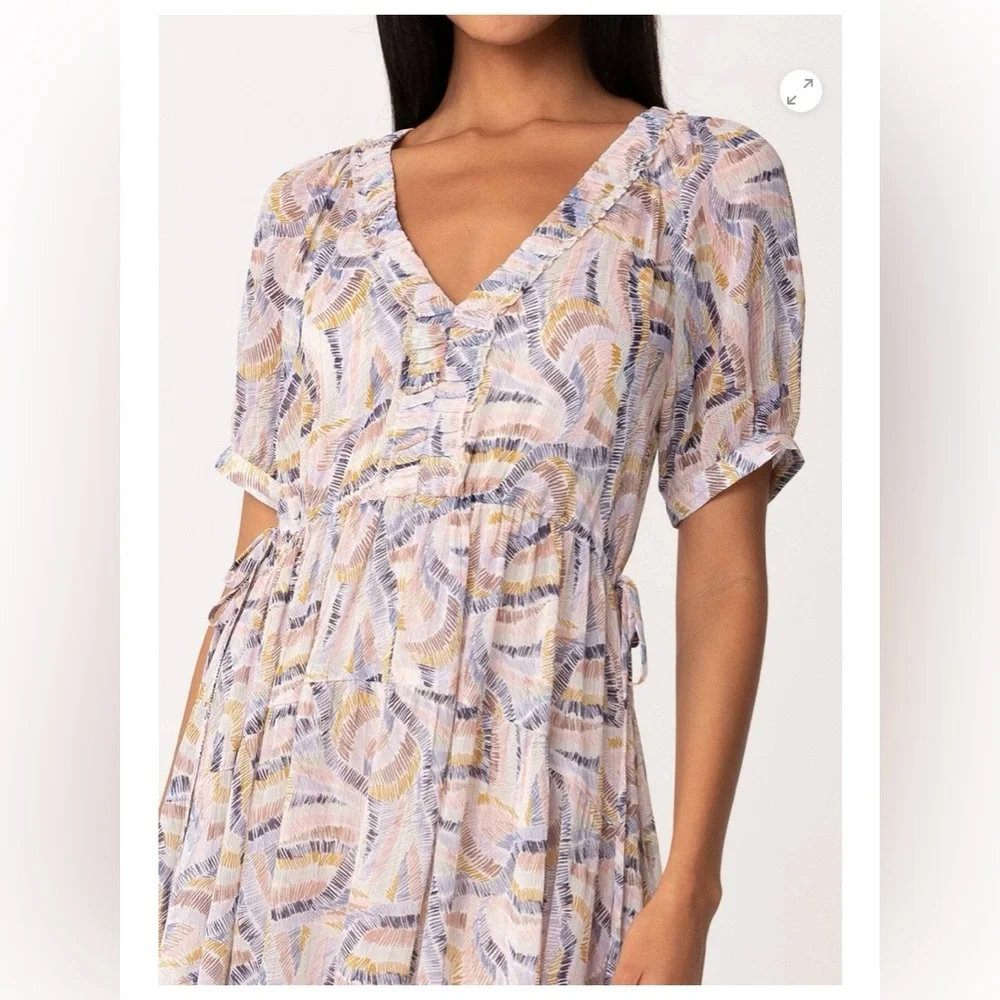 Lovestitch High Low Dress in Soft Pastels - Picture 3 of 14